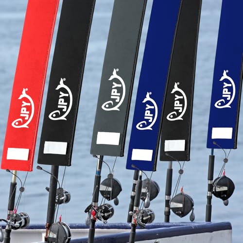 JPY 2 Pcs 3in Wdith Neoprene Fishing Rod Sleeve Protective Rod Covers for Fishing Poles Hook-Resistant Rod Storage Case Fits Spinning Casting Trolling Rods - size: Red x 1 - 60 IN