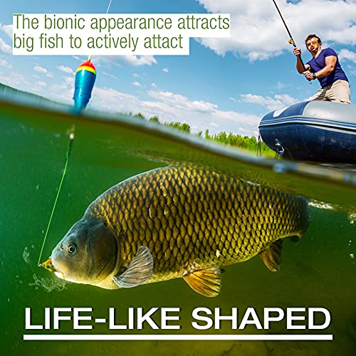 Leitee 10 Pcs Frog Lures - Topwater Frog Lures for Bass & Trout Fishing - Soft Swimbait, Floating Bait with Weedless Multiple Colours for Fresh & Saltwater