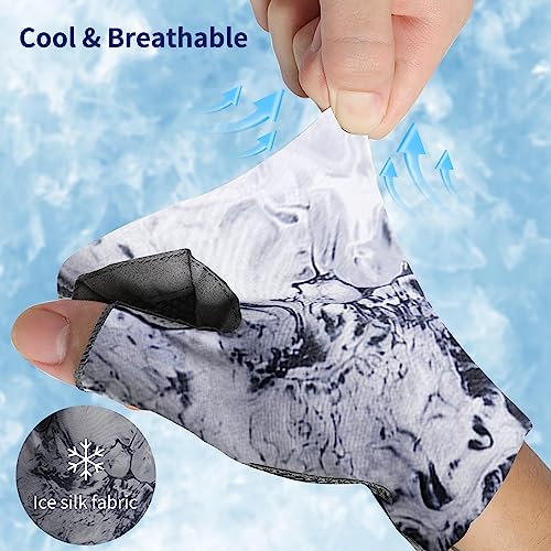 Sun Gloves UPF 50+ Fishing Gloves, Fingerless Sun Protection UV Protection Fishing Gloves Men/Women for Kayaking, Hiking, Paddling, Driving - color: Grey, size: Medium