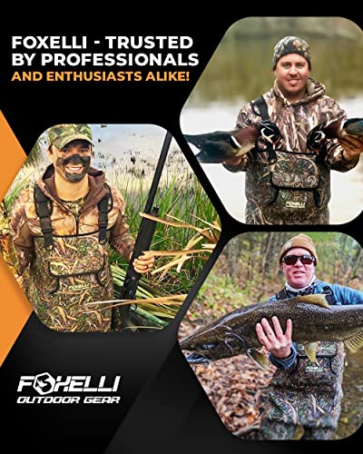 Foxelli Chest Waders, Waterproof 4mm Neoprene Hunting & Fishing Waders for Men & Women with Boots - color: Camo, size: 14
