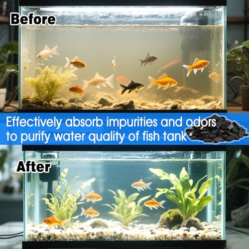 xcivi 6PCS Activated Carbon Filter Media for Marineland Canister Filter | Strong impurity adsorption, absorbs fish waste & leftover feed, monthly replacement, spare storage, cost-saving bulk set