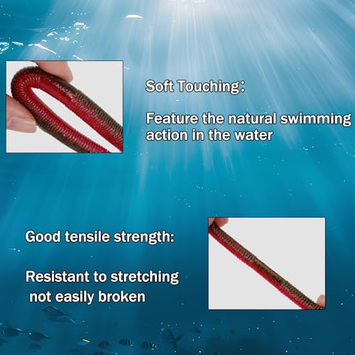 Soft Plastic Fishing Lures with Salted Hook Slot 10pcs FS/RE-09 - color: Color G