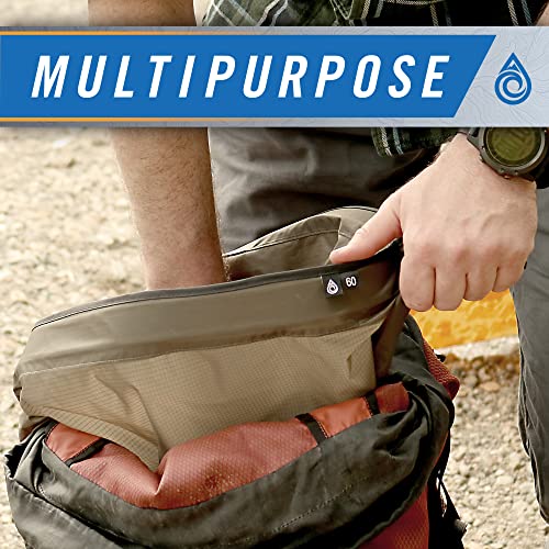 AquaQuest Rogue Dry Bag - 100% Waterproof Roll Top - 100L Boulder Camo - Outdoor Storage Bag - color: Boulder Camo, size: 100 L