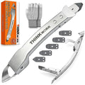 THINKWORK Caulking Tool Kit, 4 in 1 Caulk Remover Tool, Stainless Steel Caulk Tool for Kitchen Bathroom Window Sink Tile Joint, Silver - color: Silver