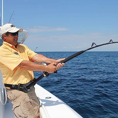 SANLIKE Fishing Belt Fight Belt Adjustable Aluminum Waist Fighting Belt Rod Holder Stand-up Fishing Belt