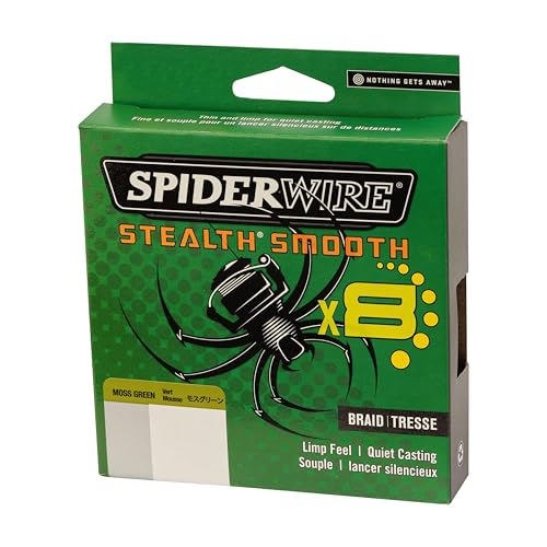 SpiderWire Stealth Braid Fishing Line - color: Moss Green - Stealth Smooth, size: 200yd, style: 8lb Break Strength