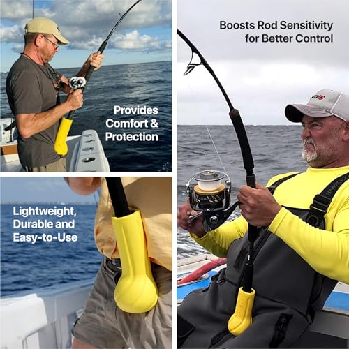 Floating Fishing Rod Butt Cushion Rod Float for Bass Fishing Rods, Rod Butt Pad Comfort Protector Kayak Fishing Accessory for Trout Walleye Redfish Freshwater Rods – Luna Sea Big Bass Cush-It Rod - color: Pink