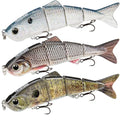 TRUSCEND Swimmax Easy Catch Fishing Lures with BKK Hooks, Wiggling, Vibrating, Rattling and Gurgling for More Bites, Heavy-Duty Dyneema Fiber Jointed Swimbaits for Bass, Trout, Crappie, Walleye, Pike - color: B1-3.5",0.38oz