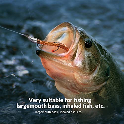 THKFISH Weedless Swimbait Jig Heads for Bass Fishing, Weighted Texas Rig Hook Fishing Hooks Saltwater Freshwater 1/8 oz, 1/6 oz, 1/4 oz, 3/8 oz, 1/2 oz,3/4 oz - color: A-Crank hook, size: 5g(1/6 oz)-3/0#-10pcs