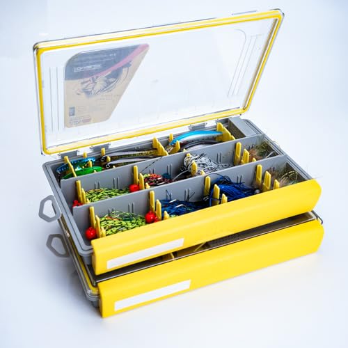 Deluxe Fishing Tackle Box, Waterproof 3600 & 3700 Terminal Tackle Trays, Organizer Includes 2 Type Dividers, Multi-purpose and All-in-one Tackle Storage (3600-2 universal 2 pack) - color: 3600-2 universal 2 pack