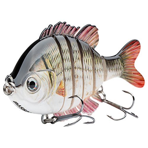 BASSDASH SwimPanfish Multi Jointed Panfish Bluegill Swimbaits Hard Topwater Bass Lures Fishing Lure Crank Saltwater 3.5in/0.85oz - color: Carp