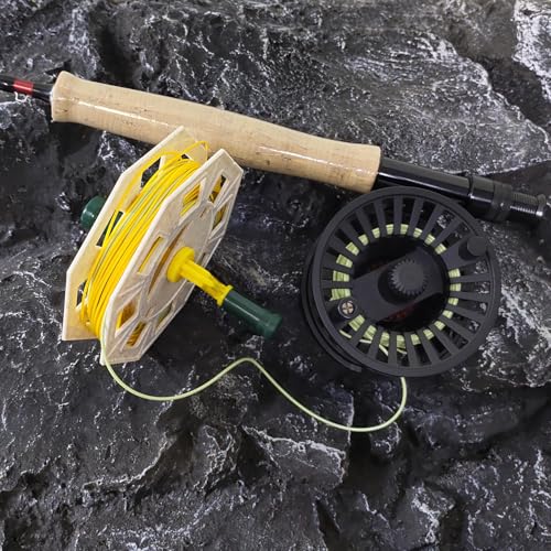 Aventik ProWeight WF Floating Fly Fishing Line Welded Loops Weight Forward Freshwater Trout Fly Line Kit WF 3 4 5 6 7 8 Low Stretch Slick Coating Accurate Casting - color: Grassgreen combo, size: 6F