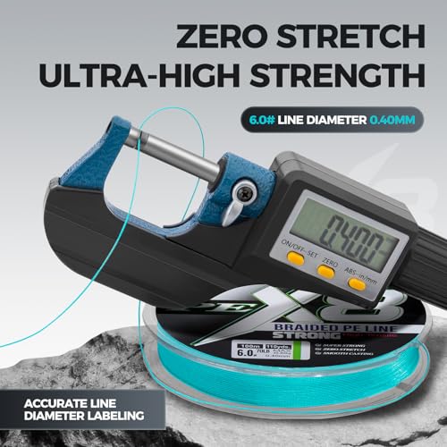 X8 Braided PE Fishing Line - Zero Stretch High Sensitivity 8 Carrier Line, Super Strong Abrasion Resistant for Smooth Casting, Saltwater Freshwater Lure Fishing, 110 Yards - color: Blue, size: 70LB
