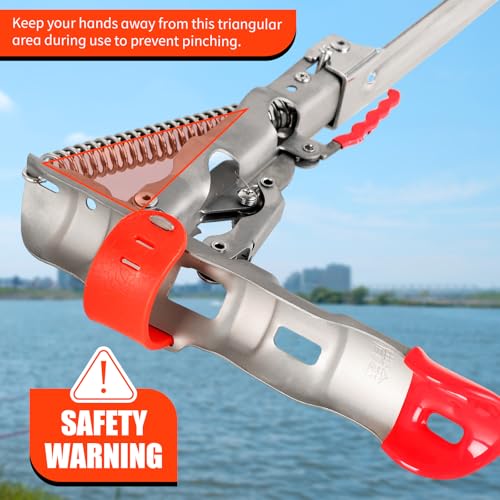 Automatic Spring Fishing Rod Holder, 2Pcs Stainless Steel Fishing Rod Stand, Adjustable Fishing Rod Holder with Single Spring for Loaded Tip-up Action for Ground Support Brackets, Fixed Bracket