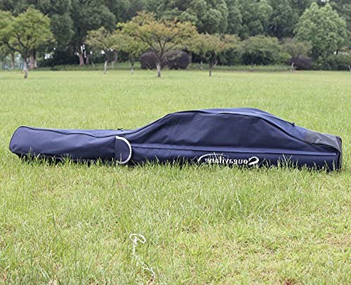 Sougayilang Fishing Rod Case Organizer Pole Storage Bag Fishing Rod and Reel Carrier Organizer for Travel - color: Blue-Length: 170cm/67in