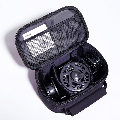 TURMAX MK2 Fly Fishing Reel Combo, CNC Aluminum Large Arbor Fly Reel with 2 Extra Spools and Storage Case, Sealed Carbon Drag, Left/Right Retrieve, 5/6 and 7/8 Line Weight Options - color: Reel Combo (1 Reel+2 Spare Spools+1 Bag, Unloaded), size: 5/6wt (9