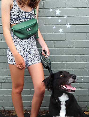 DOOG Neosport Dog Walking Fanny Pack - Waterproof Treat Pouch & Waste Bag Holder - Hands-Free Belt Bag for Training, Hiking & Outdoor Adventures - Green - color: Green