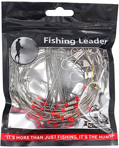 YOTO Fishing Tackle Leaders,Hi-Low Rig,Double Arms Saltwater Stainless Steel Leader with Swivels,High-Strength Fish Wire Gear Equipment, Fishing Gift - color: A1-17.7" 70lb-12pcs