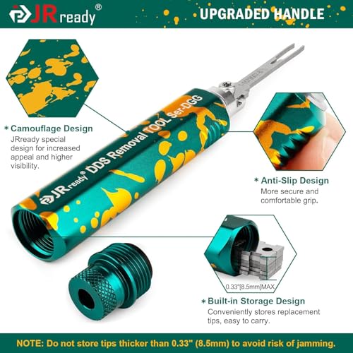 JRready JRDDS Pin Extractor Tool with 33Pcs Replacement Tips Electrical Terminal Release Tool Compatible with Deutsch AMP/TE Molex Delphi JST Harting Connectors Pin Extractor - size: 1PC Extractor Handle with 33PCS Replacement Tips