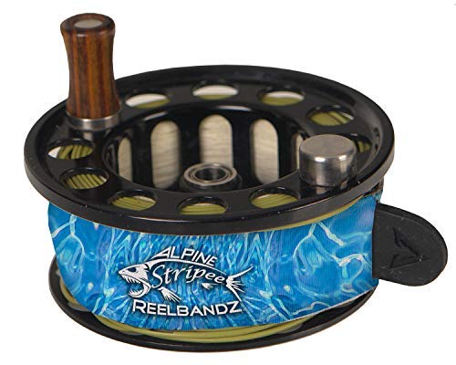 Alpine Innovations Stripee ReelBandz 3 Pack | Prevent Line Tangles | Regular Fits 7/8″ Wide & 2.25″ Dia – 3.50 Dia. | Large Fits 1.25″ Wide & 3.0″Dia – 4.25″ Dia. - size: Large, style: Rip Tide