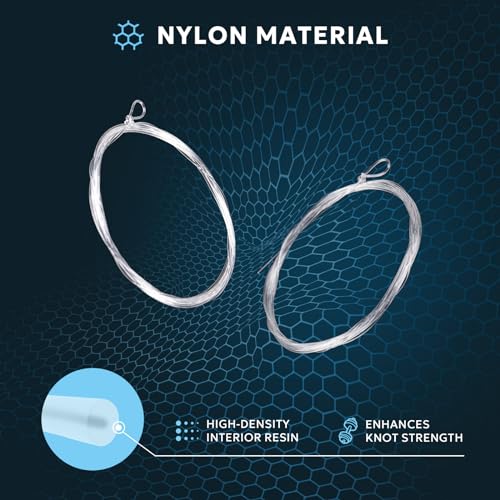 SF Pre-Tied Loop Fly Fishing Tapered Leader Nylon Clear Trout Freshwater Saltwater Bonefish Permit Bass Salmon Steelhead 7.5FT 9FT 10FT 12FT 15FT 0X 1X 2X 3X 4X 5X 6X 7X - size: 10FT-12LB, style: Saltwater Knotted 3-pack
