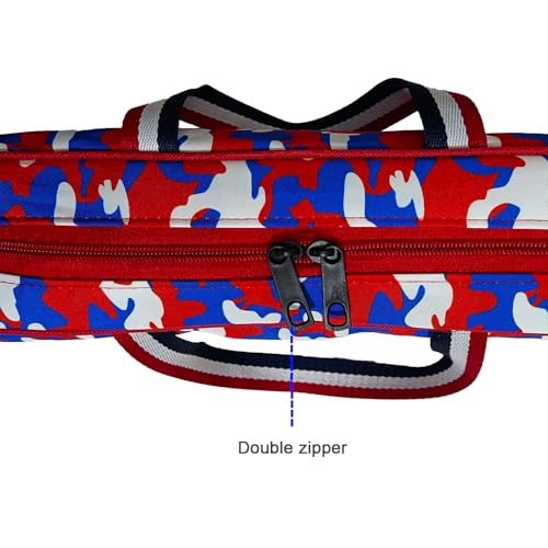 Portable Fishing Rod Bag Collapsible Fishing Bag Large Capacity Outdoor Nylon Carrying Case - size: 40CM Lenght-Red