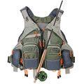 Kylebooker Fly Fishing Vest Pack Adjustable for Men and Women - color: Army Green