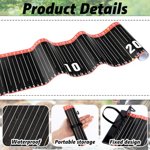 VioraWhite 2 Pcs 53 Inch Fish Ruler Fish Measuring Tape Fishing Ruler with Bump Board Waterproof Fishing Measurement Tool for Boat, Kayak, Coolers, Yacht and Workbench - color: Black, size: 53 Inch