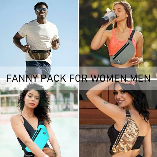 Fanny Pack for Women Men,Crossbody Fanny Pack Water Resistant Sports Waist Bag Pack, Belt Bag for Travel Hiking Running - color: 1pack-browndigital