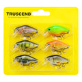 TRUSCEND Swimmax Easy Catch Fishing Lures with BKK Hooks, Wiggling, Vibrating, Rattling and Gurgling for More Bites, Heavy-Duty Dyneema Fiber Jointed Swimbaits for Bass, Trout, Crappie, Walleye, Pike - color: D2-1.5"-0.14oz
