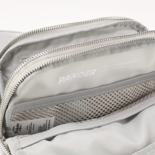 Pander Everywhere Belt Bag for Women, 5 Zipper Pockets Nylon Crossbody Fanny Pack Purse (Seal Grey) - color: Seal Grey