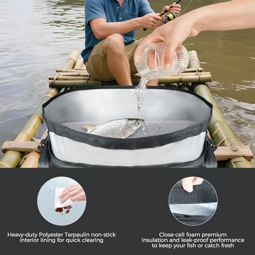 Handor Waterproof Fishing Tackle Bag, Large Saltwater Resistant Storage, 1000D PVC Material, Holds 3600 3700 Trays (Black and Purple, Large Bag) - color: Black and Purple, size: Large Bag