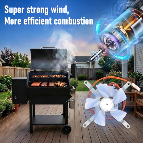 Auger Motor,Grill Induction Fan Kit, Fire Burn Pot and Hot Rod Ignitor,Traeger Parts Replacement Traeger Grill Parts for Pit Boss Grill Parts and Auger Motor Traeger Grill for BBQ Traeger Fan Kit - color: black