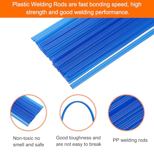 MECCANIXITY 20pcs 10 Inch Plastic Welding Rods PP Welding Strips Welder Rods for Car Bumper, Kayak Repair, Plastic Welder, Blue - color: Blue, size: 10 Inch