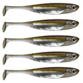 QualyQualy Soft Plastic Swimbait Paddle Tail Shad Lure Soft Bass Shad Bait Minnow Paddle Tail Swim Bait for Bass Trout Walleye Crappie - 2.75in, 3.14in, 3.94in, 5in - color: 5#, size: 3.14in - 6Pcs