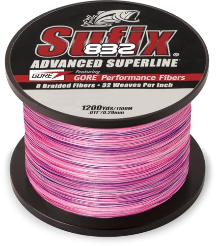 Sufix 832 Braid Line-1200 Yards - color: Sunrise, size: 30 lb