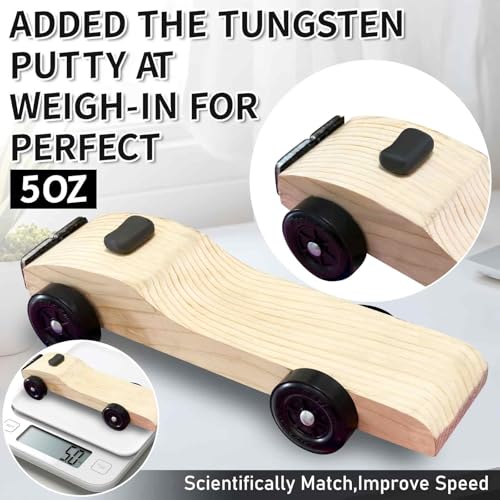 Tungsten Putty Weight 1.6oz/50g for Pinewood Derby & Fishing Float | Tungsten putty weight 1.6oz/50g, black. Reusable quick adjustment for Pinewood Derby cars and fishing float tuning.
