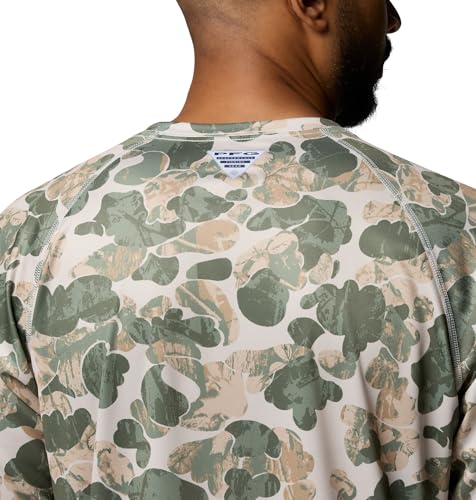 Columbia Men's Super Terminal Tackle PFG Frigate Frenz, Dark Stone Deltawood, Large