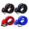 Fishing Rod Cover - 4 Pack Rod Sleeve Socks with Lanyard for Fly, Spinning, Casting, Sea Fishing - color: Red*1, Blue*1, Black & Blue*1, Black & Red*1