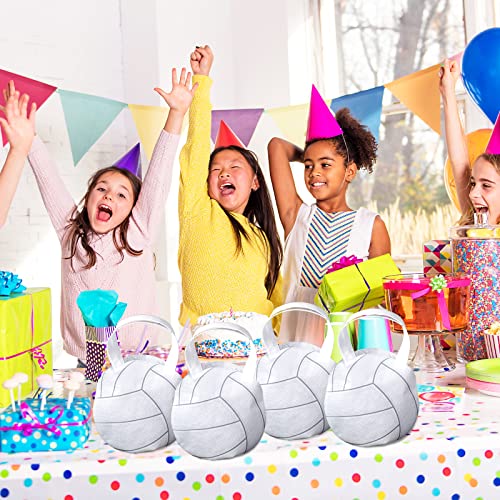 Shihanee 24 Pcs Volleyball Gift Bags Ball Themed Party Treat Bags Volleyball Goodie Candy Handbags Non Woven for Sport Game Theme Supplies - style: Volleyball