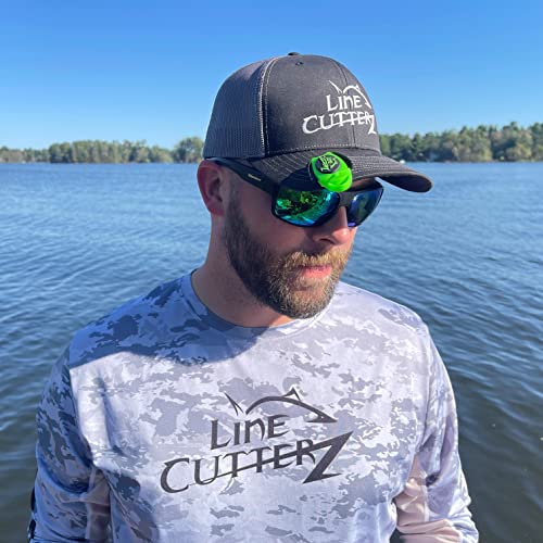 Line Cutterz Patented Dual Hybrid Ceramic Cutter + Stainless Steel Micro Scissors Fishing Line Snipper - Green - color: Green