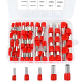 5 Sizes Wire Ferrule Kit Insulated Ferrule Connectors Crimp Wire Terminal Pin Cord End AWG(10 8 6 4 2) Gauge - style: 10-2AWG 60P