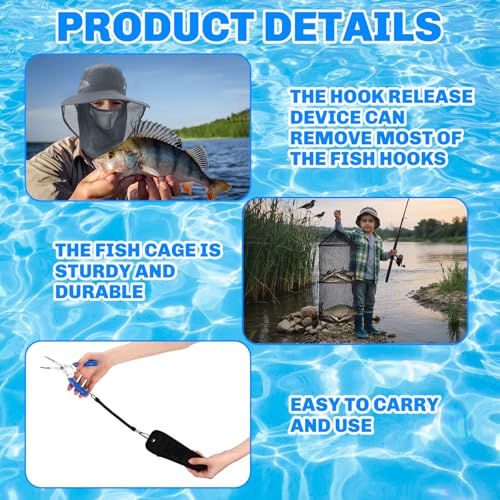 Lasnten 68 Pcs Fishing Tool Kit Fishing Backpack Pliers Kit Gear Equipment Tackle Include Hook Remover Backpack Gloves Towel Keychain Hook Lures Baits Accessories for Father Men Women Gifts