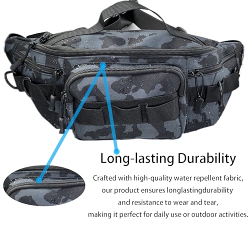 Fishing Fanny Pack for Men -Fishing Fanny Pack-Lightweight and Fishing Sling Pack - color: balck2