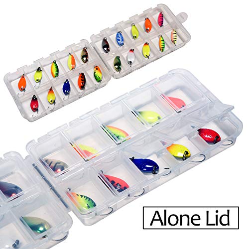 THKFISH Spoon Fishing Lures for Trout Spoons Hard Baits Single Hook Trout Lures Metal Fishing Lures for Char Perch 12Pcs/20Pcs/15Pcs - color: 20pcs