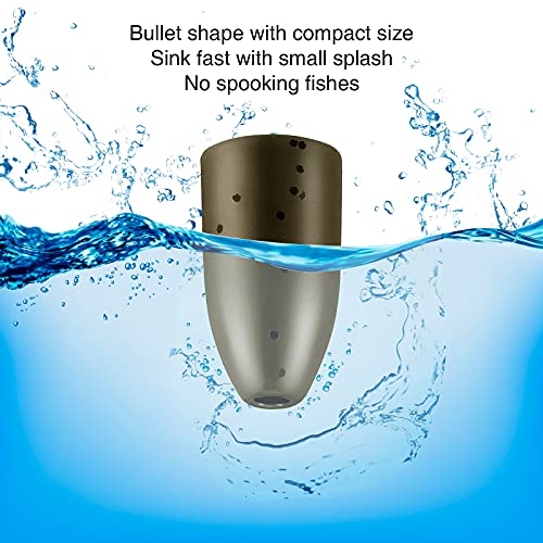 16 Pcs Tungsten Fishing Weights for Bass, Pitching and Flipping Sinker, Sizes 1/8, 1/4, 3/16 Oz Bullet Sinker, Bass Gear