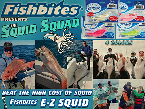 Fishbites EZ Squid - Fast Acting - color: Flesh, size: 12"x0.5"
