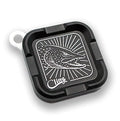 Cling Fishing Products Mag Grab® Mini – Compact Magnetic Fly Holder/Fly Patch & Organizer for Fly Fishing Vest, hat, Waders and Fishing Packs (Toothy Trouble, Black) - color: Black, style: Toothy Trouble