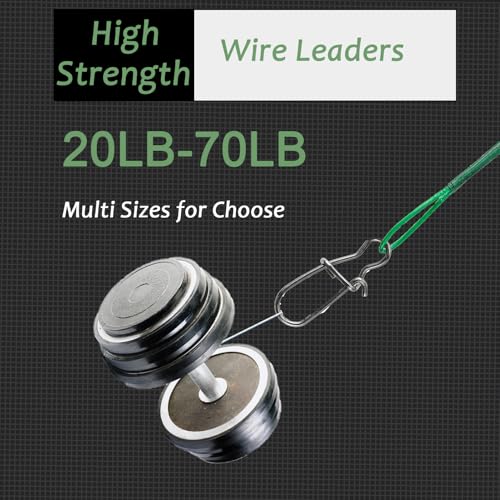 QISHUO Fishing Line Wire Leaders Lures High Strength Fishing Wire Leader Steel Rig Fishing Leaders Stainless Black Nickel - size: Size #4 (11.8in-50lb) 30pcs