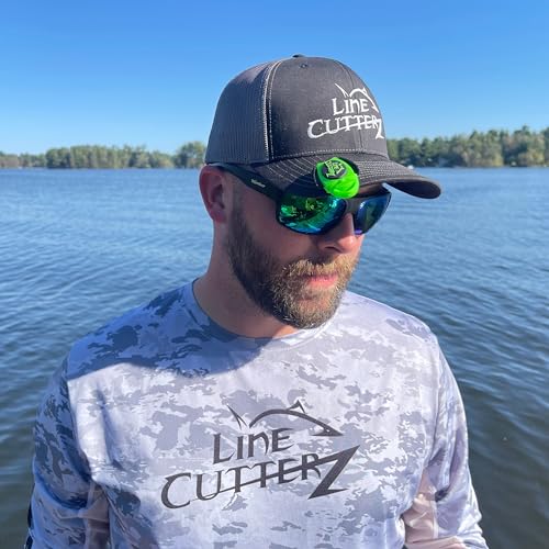 LINE CUTTERZ Patented Dual Hybrid Ceramic Cutter + Stainless Steel Micro Scissors Fishing Line Cutter - Orange - color: Orange